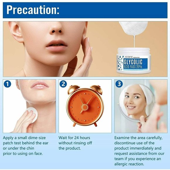 Acolye Glycolic Acid 20% Exfoliating Pads total of 55 - Picture 2 of 10